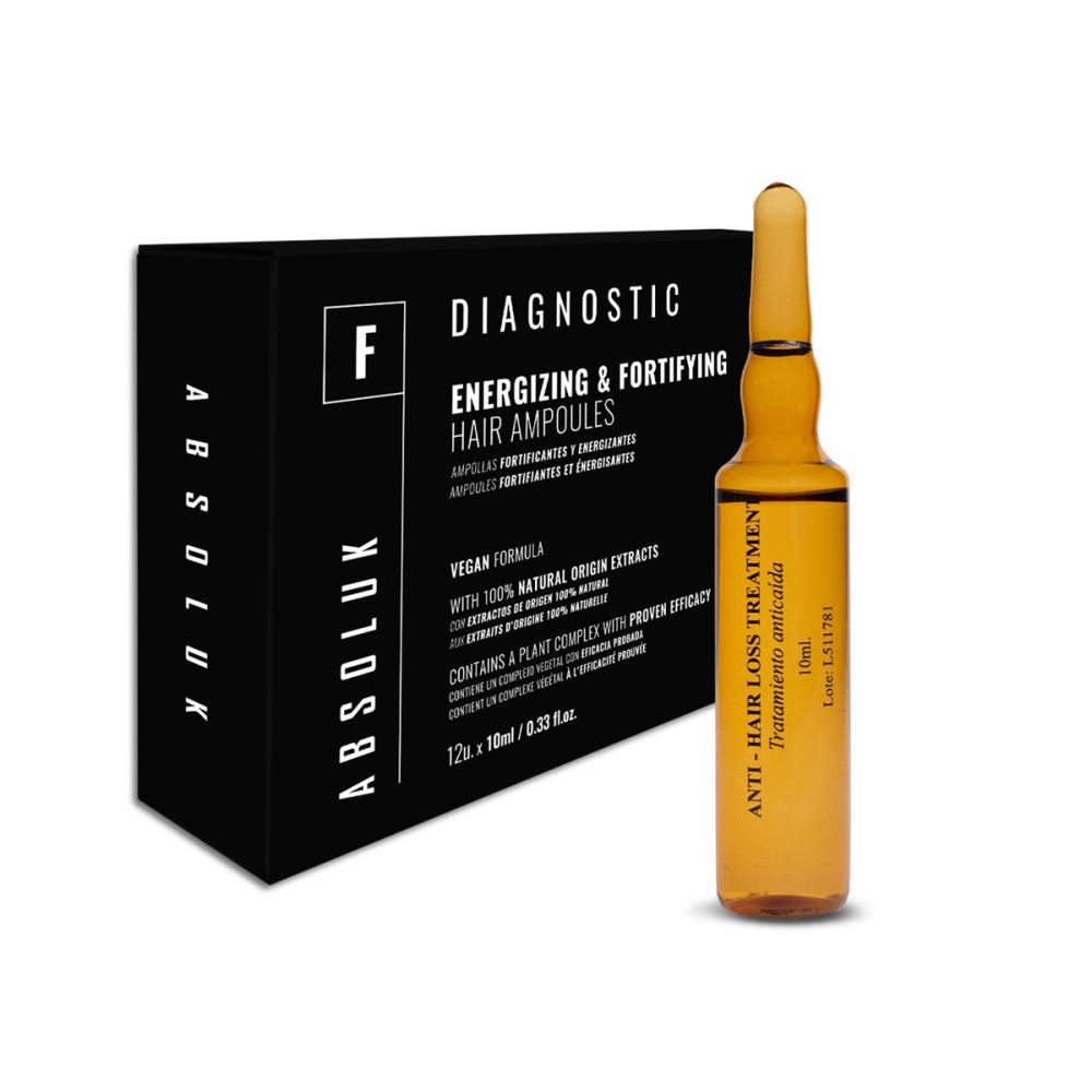 Absoluk Diagnostic Hair Ampoules, energizující ampule pro oslabené vlasy