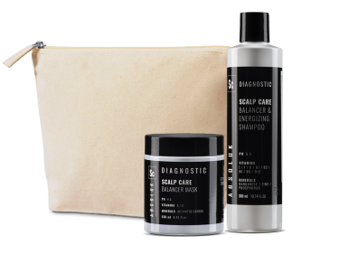 Absoluk Gift Set Balance - Set na mastící se vlasy šampon + maska + taštička