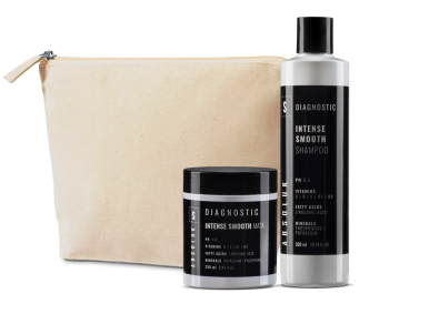 Absoluk Gift Set Smooth - Uhlazující set na vlasy šampon + maska + taštička