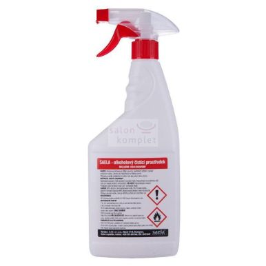 Alkoholový čistící prostředek na povrchy SAELA 750 ml s rozprašovačem