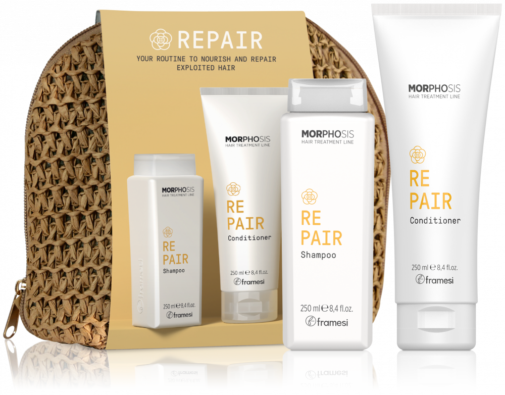 Balíček Framesi Morphosis Repair - Šampon 250ml + Kondicionér 250ml + Taška