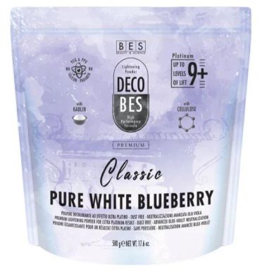 BES Decobes CLASSIC Pure White Blueberry Classic 9+ 500g - bezprašný modro-fialový melír