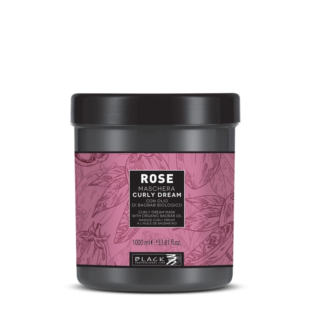 Black Rose Curly Dream Mask 1000ml - Maska na vlnité a kudrnaté vlasy