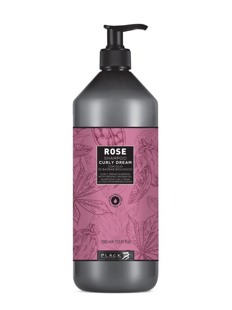 Black Rose Curly Dream Shampoo 1000ml -  Šampon na vlnité a kudrnaté vlasy