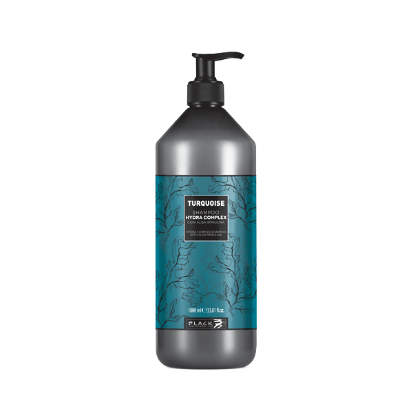 Black Turquoise Hydra Complex Shampoo 1000ml - Posilující šampon s extrakem z mořské řasy