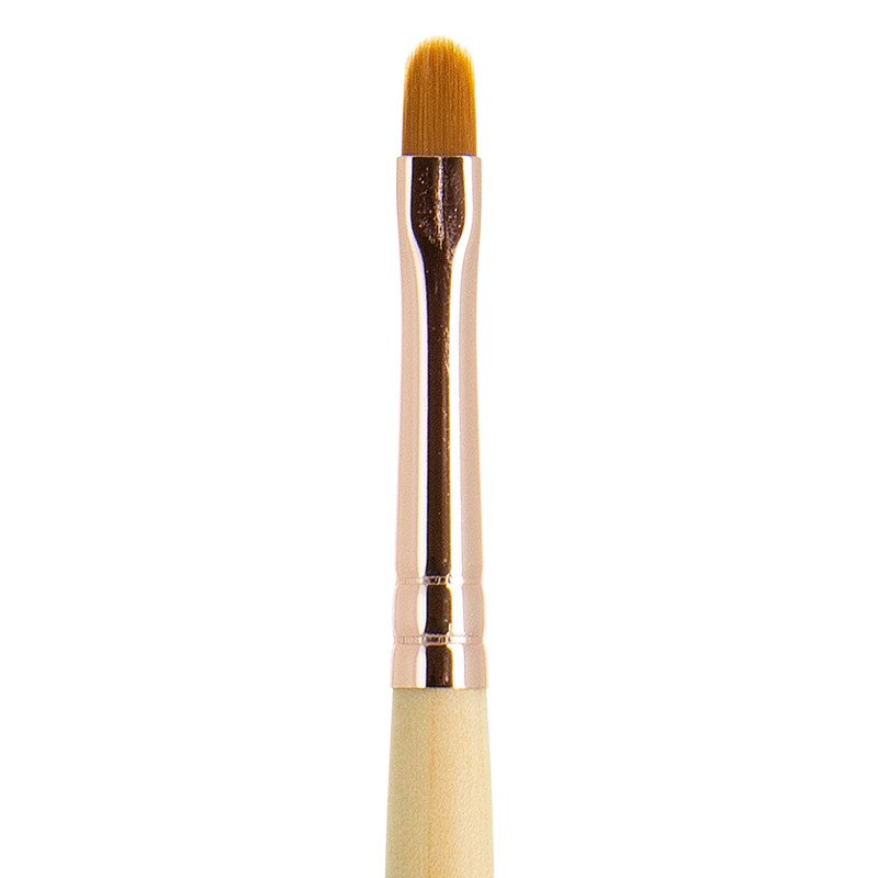 Štětec na rty Boho Green 07 se syntetickými štětinami a dřevěnou rukojetí