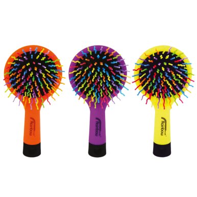 Brush RainBow Medium - Rozčesávací kartáč se zrcátkem