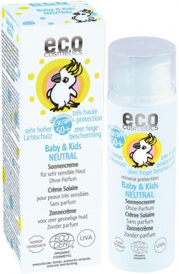 Eco Cosmetics Baby & Kids Sun Cream Neutral SPF 50+ 50ml - Dětský opalovací krém BIO