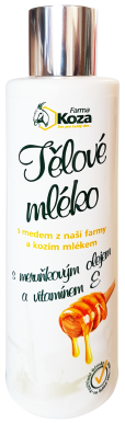 Farma Koza - Tělové mléko s medem a kozím mlékem 200ml