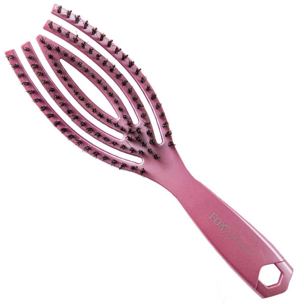 Fox Flex Brush Nylon&Boar Rose Violet - Kartáč s nylonovými a kančími štětinami