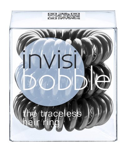 Levně InvisiBobble - Gumička do vlasů černá 3ks