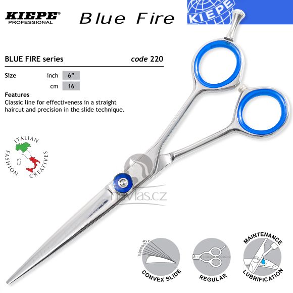 Kiepe Blue Fire Series Profi kadeřnické nůžky 220/6\