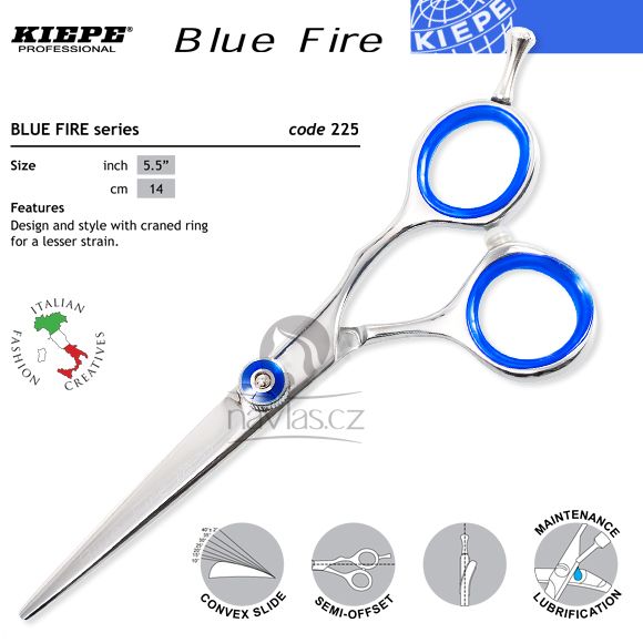 Kiepe Blue Fire Series Profi kadeřnické nůžky 225/5,5\