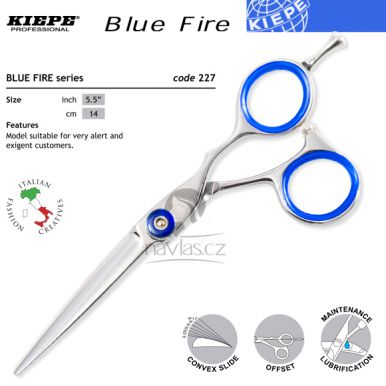 Kiepe Blue Fire Series Profi kadeřnické nůžky 227/5,5"