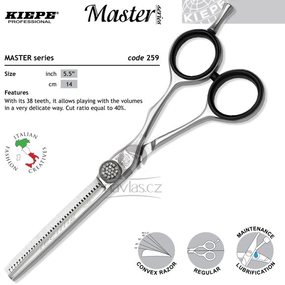 Kiepe Master Series 259/5,5" Profi Efilační kadeřnické nůžky