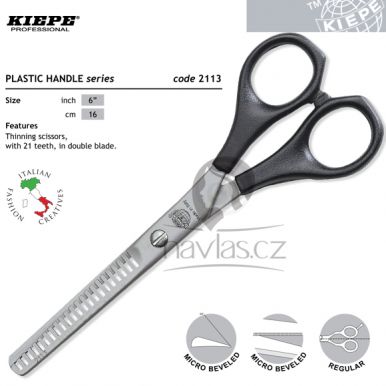 Kiepe Plastic Handle Line 2113/6" Profi Efilační oboustranné nůžky