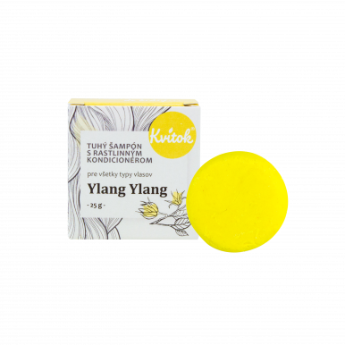 Kvítok Tuhý Šampon s Rostlinným Kondicionérem 25g - Ylang Ylang