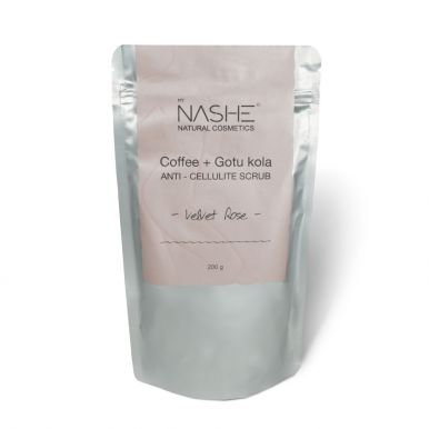 NASHE Anti-celulite Coffee Scrub Velvet Rose 200g - Kávový peeling růže a jasmín