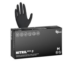 Nitrilové rukavice Nitril Ideal3 vel. M 100ks - černé, nepudrované