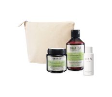 Ohanic Gift Set Balancer - Set na mastné vlasy šampon + maska + taštička + HEÖ mini