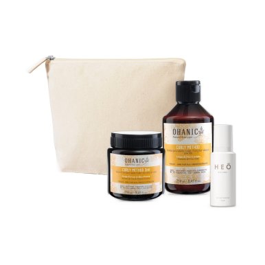 Ohanic Gift Set Curly Method - Set na vlny šampon + maska + taštička + HEÖ mini