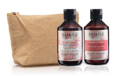 Ohanic Gift Set Hydrate - Hydratační set na vlasy šampon + kondicionér + taštička