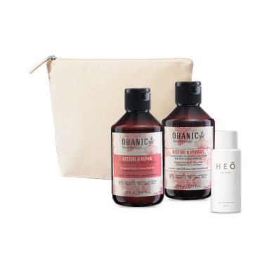Ohanic Gift Set Hydrate - Hydratační set šampon + kondicionér + taštička + HEÖ mini