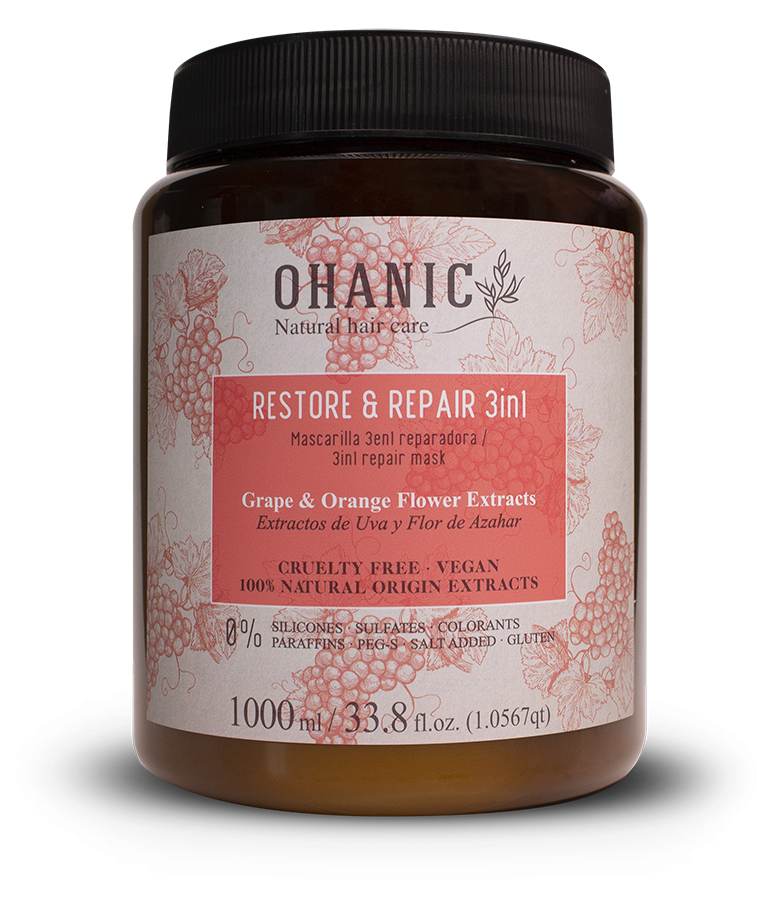 Ohanic Restore & Repair Mask 3in1 1000ml - Obnovující a regenerační maska na vlasy