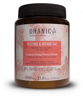 Ohanic Restore & Repair Mask 3in1 1000ml - Obnovující a regenerační maska na vlasy