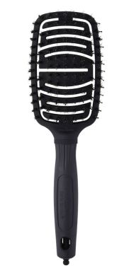 Olivia Garden Black Label Paddle Brush Flex Combo - Duálně zaoblený plochý kartáč na vlasy