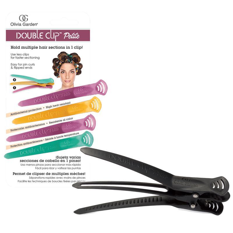 Olivia Garden Double Clip Petite - 4 ks v balení DC4PC-BL