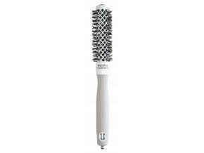 Olivia Garden Expert Blowout Shine White&Grey 20mm - Foukací kartáč