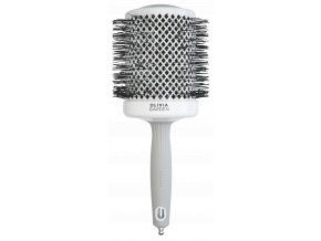 Olivia Garden Expert Blowout Shine White&Grey 80mm - Foukací kartáč