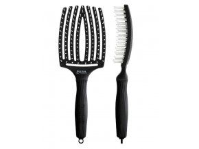 Olivia Garden Fingerbrush Combo Large Black - Profesionální kartáč na vlasy