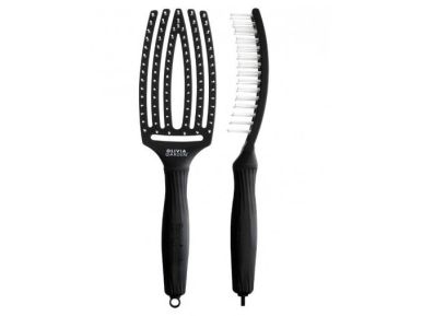 Olivia Garden Fingerbrush Combo Medium Black - Profesionální kartáč na vlasy