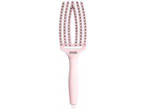Olivia Garden Fingerbrush Medium Pastel Pink - Profesionální kartáč na vlasy