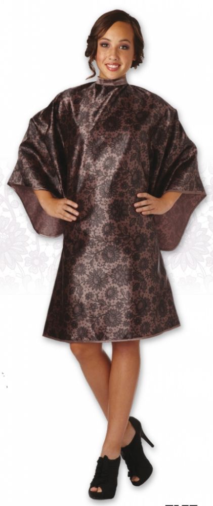 Olivia Garden Lace Cape Taupe - Kadeřnická pláštěnka hnědo zlatá