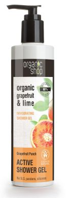 Organic Shop Active Shower Gel Grapefruit & Lime 280ml - Aktivní sprchový gel