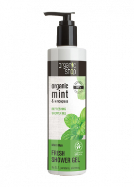 Organic Shop Active Shower Gel Mint & Lemongrass 280ml - Svěží sprchový gel