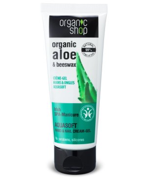 Organic Shop Aquasoft Hand & Nail Cream-Gel 75ml - Krémový gel na ruce a nehty