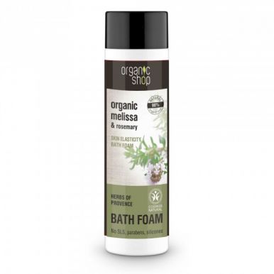 Organic Shop Bath Foam Melissa & Rosemary 500ml - Pěna do koupele pro pružnost pokožky