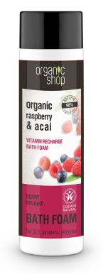 Organic Shop Bath Foam Raspberry & Acai 500ml - Vitaminová pěna do koupele