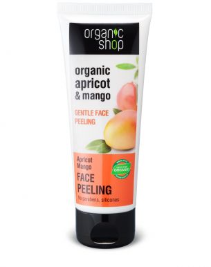 Organic Shop Face Peeling Apricot & Mango 75ml - Jemný pleťový peeling
