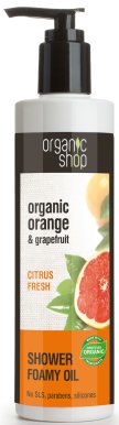 Organic Shop Shower Foamy Oil Orange & Grapefruit 280ml - Srpchový olej