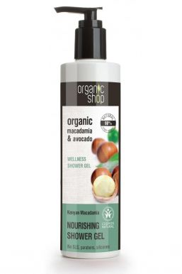 Organic Shop Wellness Shower Gel Macadamia & Avocado 280ml - Relaxační sprchový gel