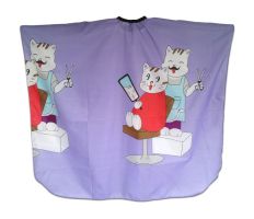 Pláštěnka dětská Kočky - fialová