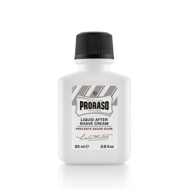 Proraso White Liquid After Shave Cream 25ml - Balzám po holení pro citlivou pokožku