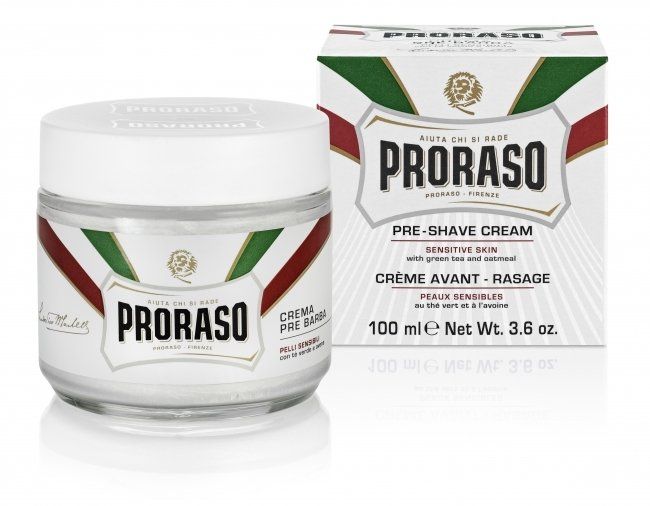 Proraso White Pre-Shaving Cream 100ml - Krém před a po holení pro citlivou pokožku