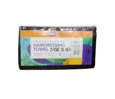 Ronney Hairdressing Towel Black 40x76cm 50ks - Kadeřnické jednorázové ručníky černé