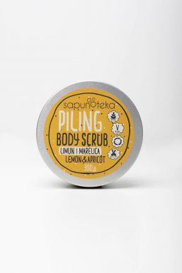 Sapunoteka Body Scrubs Lemon 300g - Citrusový tělový peeling s meruňkovým olejem